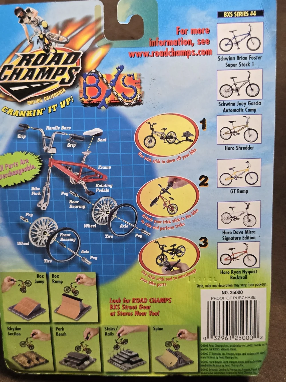 Vintage 1999 Road Champs BXS Series 4 Haro Bikes BMX Diecast Finger Bike New
